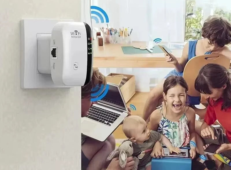 Wifi Repeater Wireless Signal Amplifier Extended Network Enhancer EU US Home Router 300M Thro