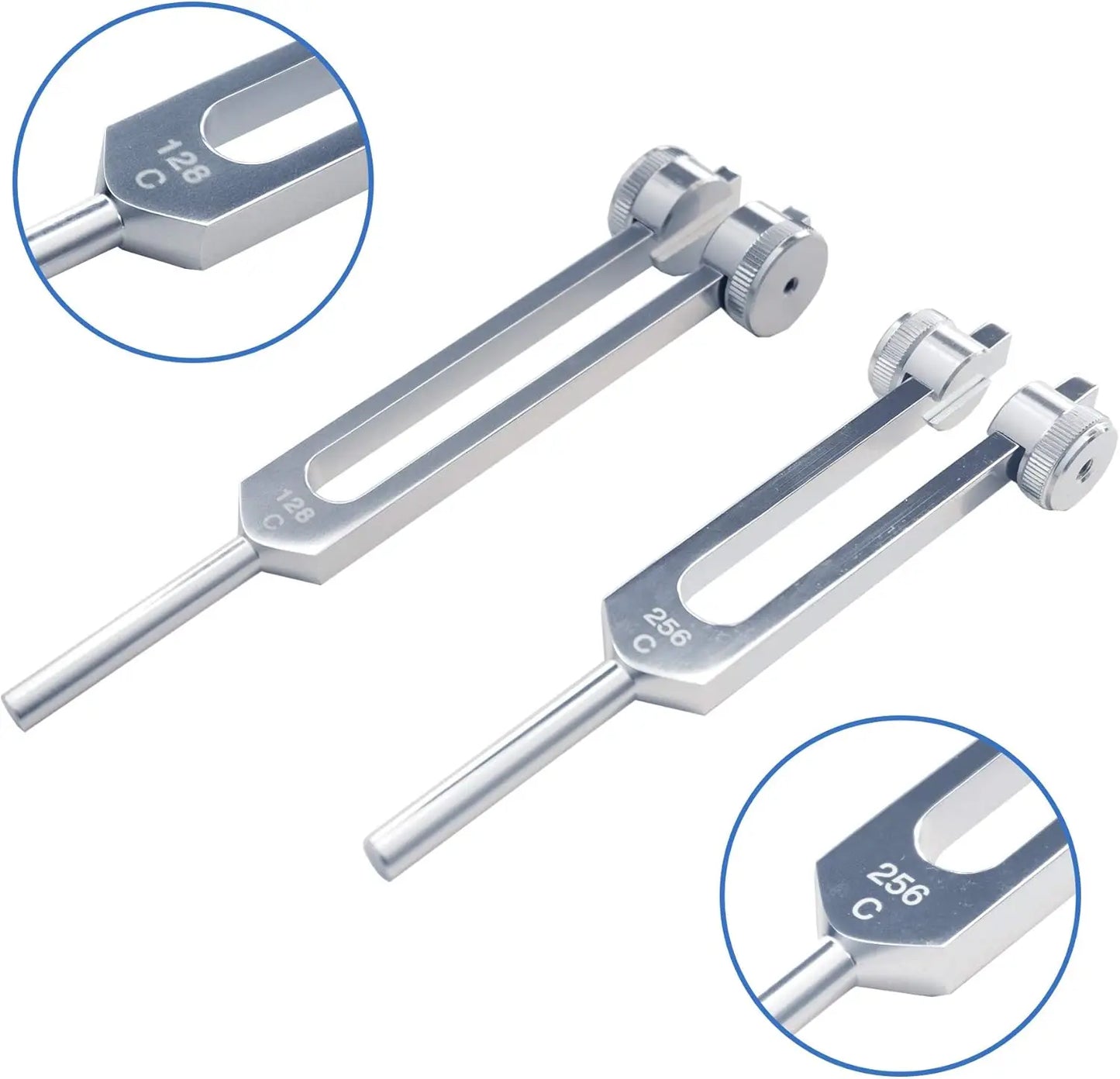 128/256/512Hz Tuning Fork Set Weighted Bio-Acoustic Tuning Fork for Healing Chakra,Sound Therapy Reliever Stress System Testing